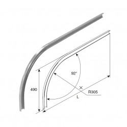 Изгиб горизонтальной направляющей R305 H490 L=2500